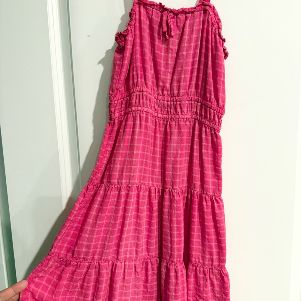 Pink Checkered Kids Dress